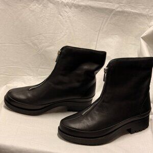 Revitalign Mercer Black Leather Ankle Booties 6.5
